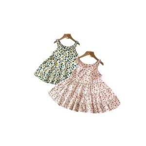 2pcs 0-3 Years Baby Girl Clothes Newborn Kids Dresses Sleeveless Solid Floral Skirt Apparel Outfits