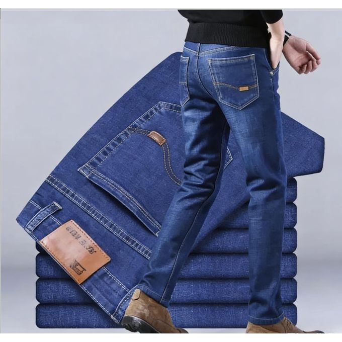 TOUPHY Men's Classic Straight Leg Jeans, Comfortable, Durable, and Effortlessly Stylish-Blue